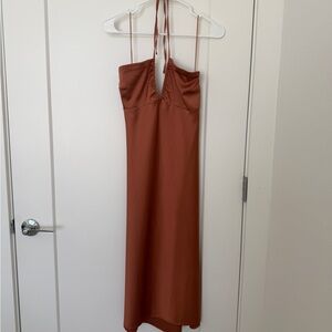 Abercrombie & Fitch Rust Halter Maxi Dress